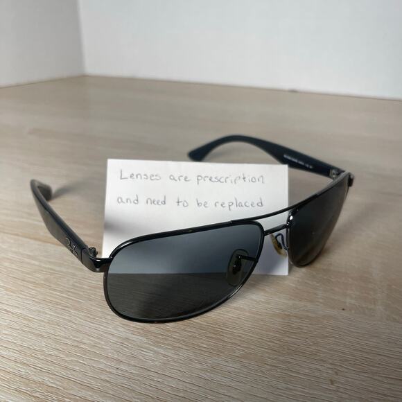 Ray-Ban RB3502 004/58 Aviator Gunmetal Sunglasses Frames Only 61-14-135 Italy - Picture 1 of 8